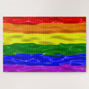 Puzzle Bandera de orgullo de SlipperyJoe's brillo líquido