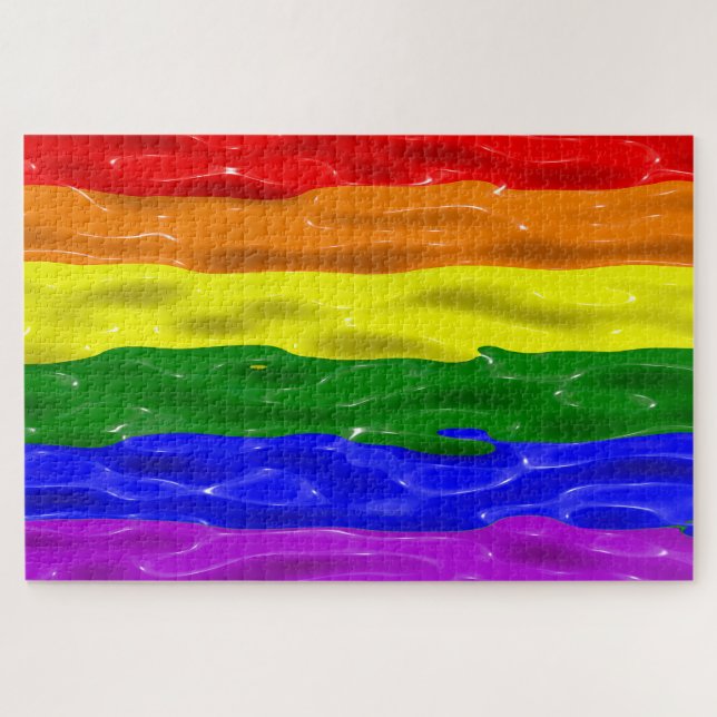Puzzle Bandera de orgullo de SlipperyJoe's brillo líquido (Horizontal)