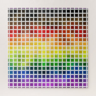 Puzzle Bandera de orgullo gay arcoíris colorida a cuadros