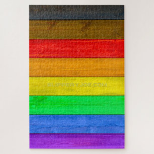Puzzle Bandera de orgullo gay inclusiva de SlipperyJoe's 