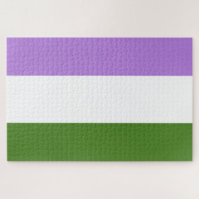 Puzzle Bandera de orgullo genderqueer (Horizontal)
