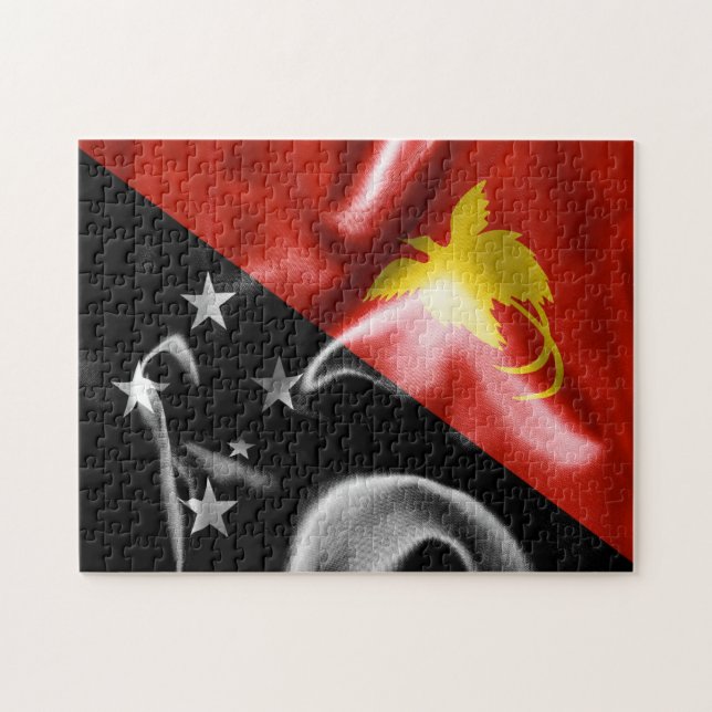 Puzzle Bandera de Papúa Nueva Guinea (Horizontal)