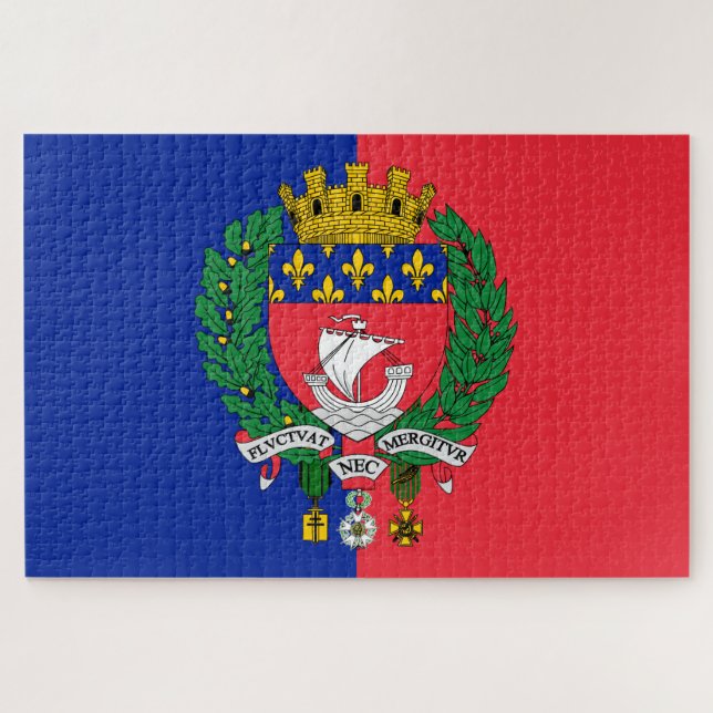 Puzzle Bandera de París (Francia) (Horizontal)