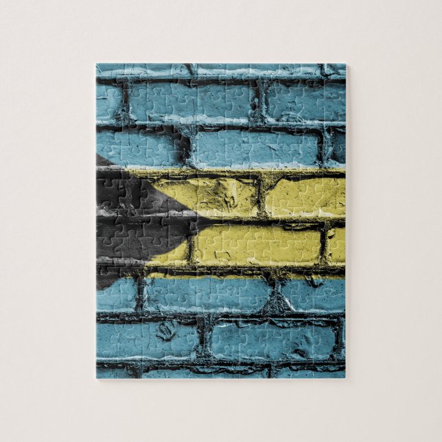 Puzzle Bandera de piedra de las Bahamas (Vertical)