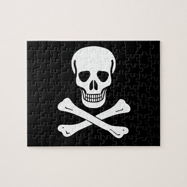 Puzzle Bandera de pirata alegre de Rogelio (Horizontal)