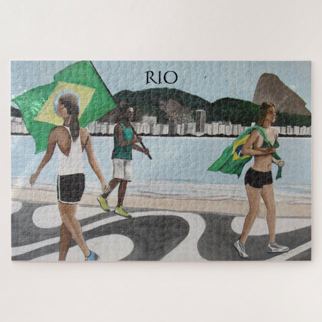 Puzzle bandera de playa de Río (Horizontal)