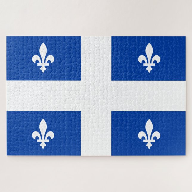 Puzzle Bandera de Quebec (Horizontal)