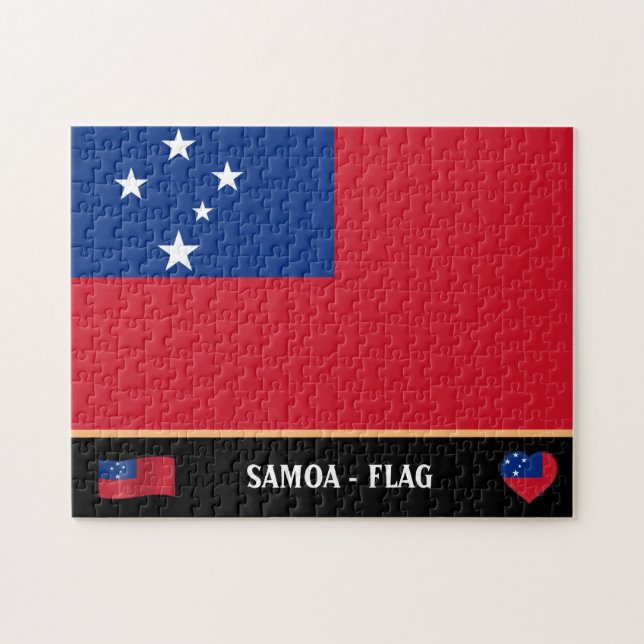 Puzzle Bandera de Samoa y país de Samoa/Islas de Samoa (Horizontal)