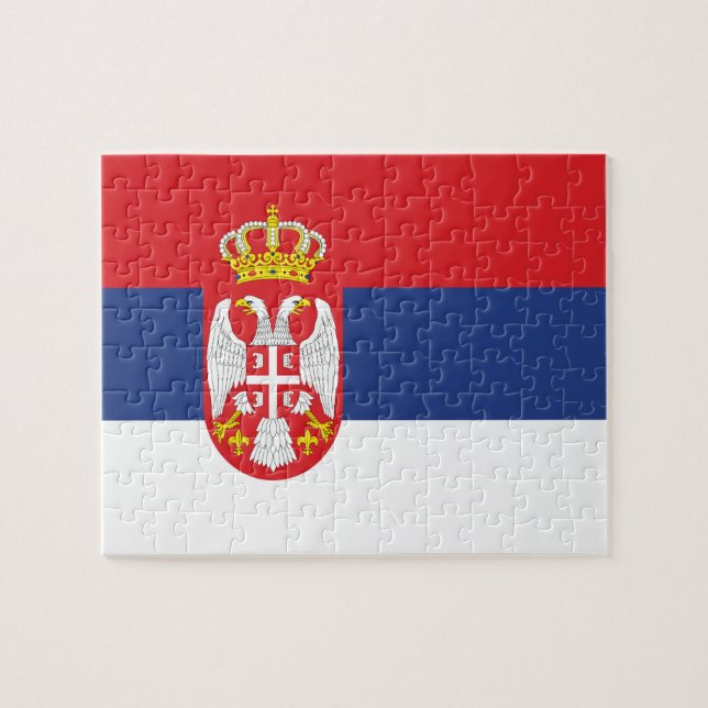 Puzzle Bandera de Serbia (Horizontal)