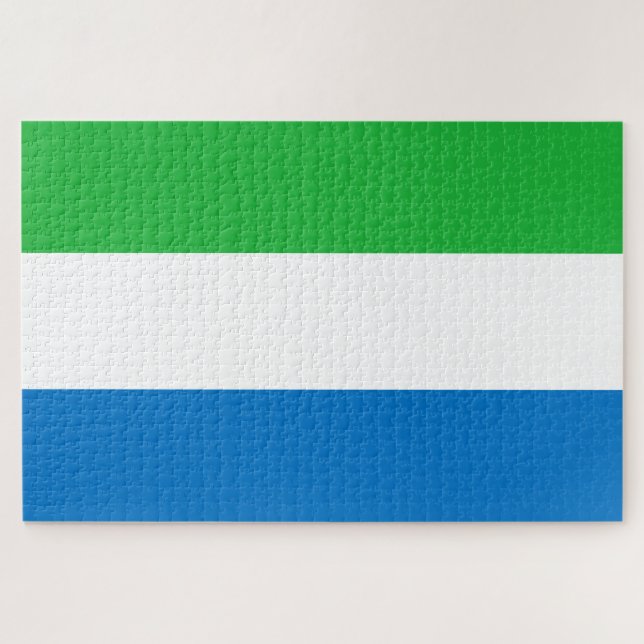 Puzzle Bandera de Sierra Leona (Horizontal)