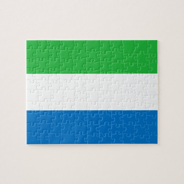 Puzzle Bandera de Sierra Leonean (Horizontal)