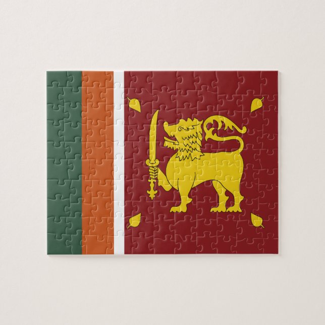 Puzzle Bandera de Sri Lanka (Horizontal)