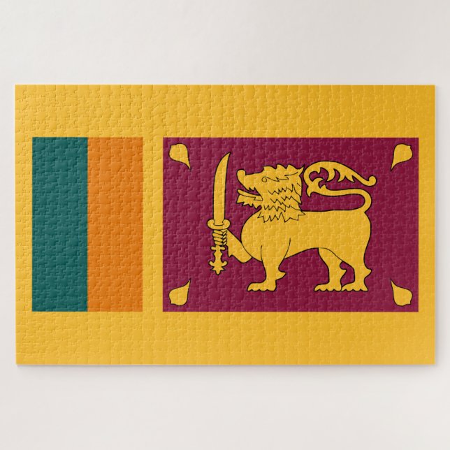 Puzzle Bandera de Sri Lanka (Horizontal)