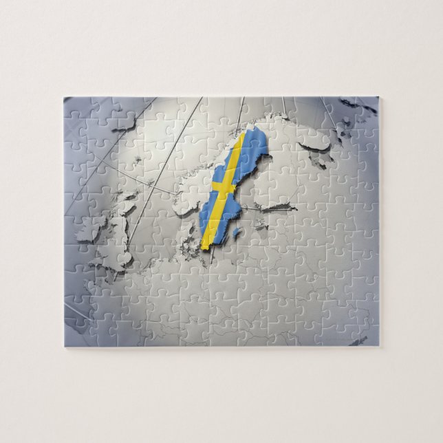 Puzzle Bandera de Suecia (Horizontal)