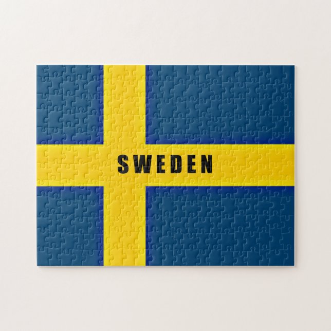 Puzzle Bandera de Suecia (Horizontal)