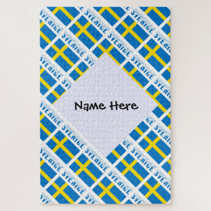 Puzzle Bandera de Suecia Personalizada en Mosaico