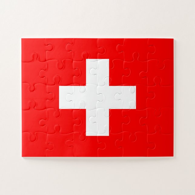 Puzzle Bandera de Suiza (Horizontal)