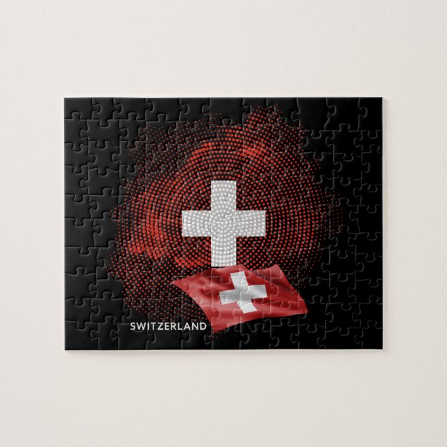 Puzzle bandera de Suiza (Horizontal)