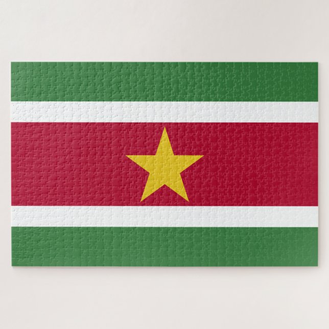 Puzzle Bandera de Surinam (Horizontal)