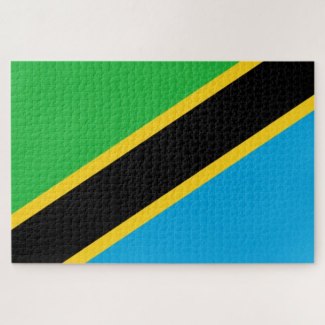 Puzzle Bandera de Tanzania (Horizontal)