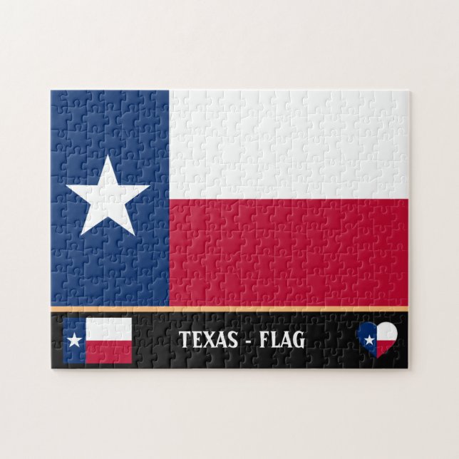 Puzzle Bandera de Texas y Estados Unidos de América (Horizontal)