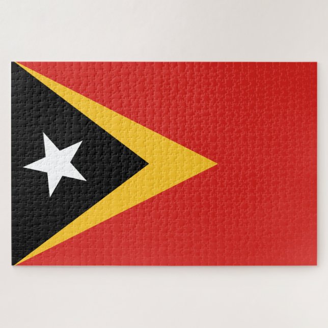 Puzzle Bandera de Timor Oriental (Horizontal)