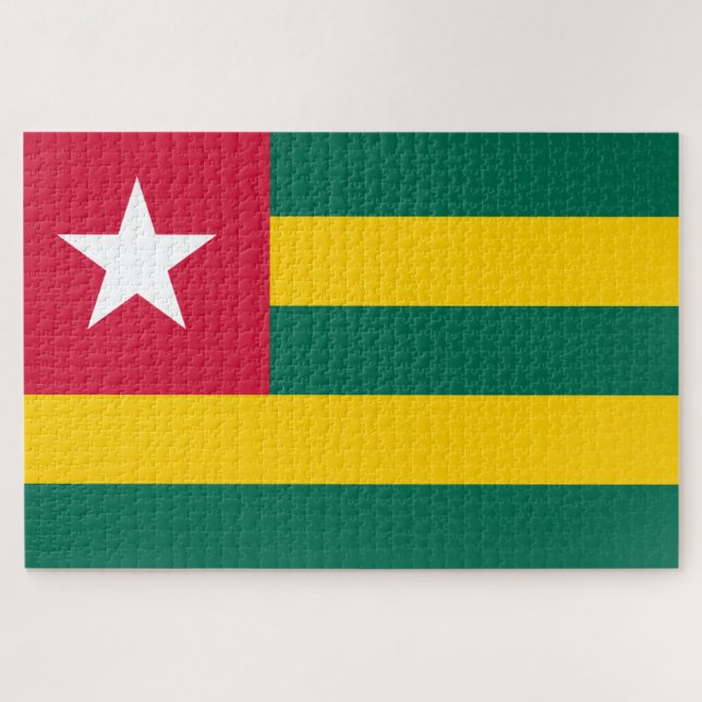 Puzzle Bandera de Togo (Horizontal)