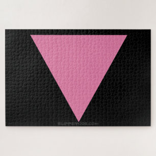 Puzzle bandera de triángulo rosa de SlipperyJoe's símbolo
