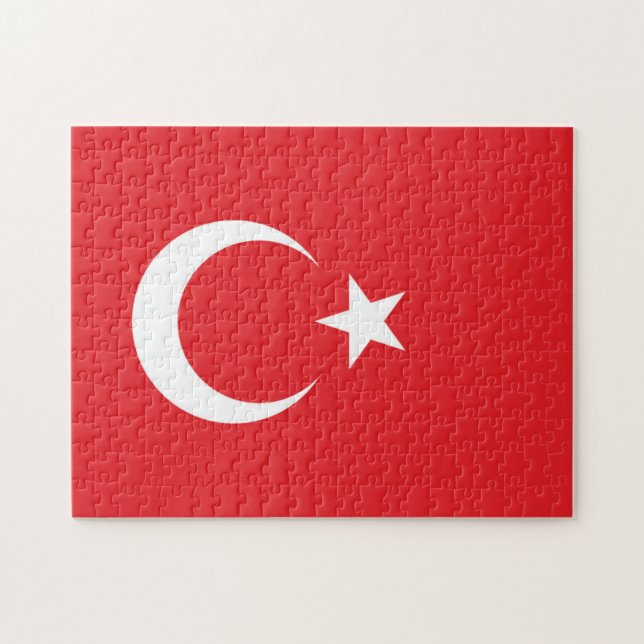 Puzzle Bandera de Turquía (Horizontal)