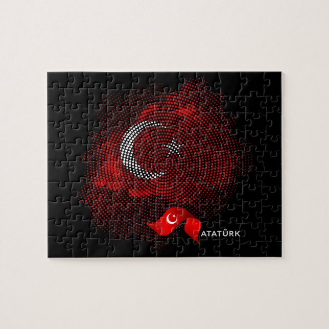 Puzzle Bandera de Turquía (Horizontal)