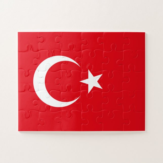 Puzzle Bandera de Turquía (Horizontal)