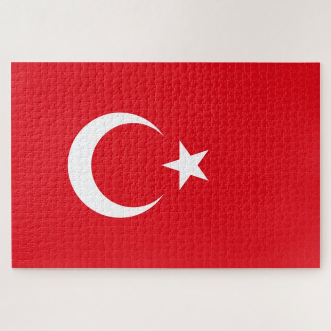 Puzzle Bandera de Turquía (Horizontal)