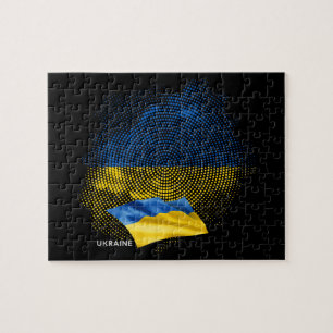 Puzzle bandera de Ucrania