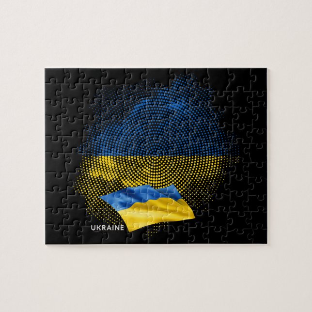 Puzzle bandera de Ucrania (Horizontal)