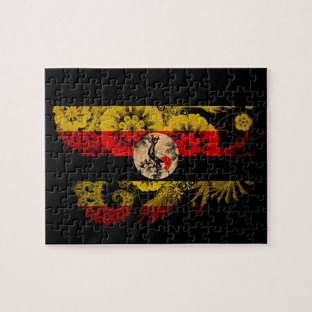 Puzzle Bandera de Uganda (Horizontal)