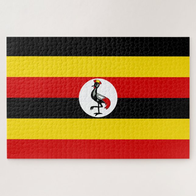 Puzzle Bandera de Uganda (Horizontal)