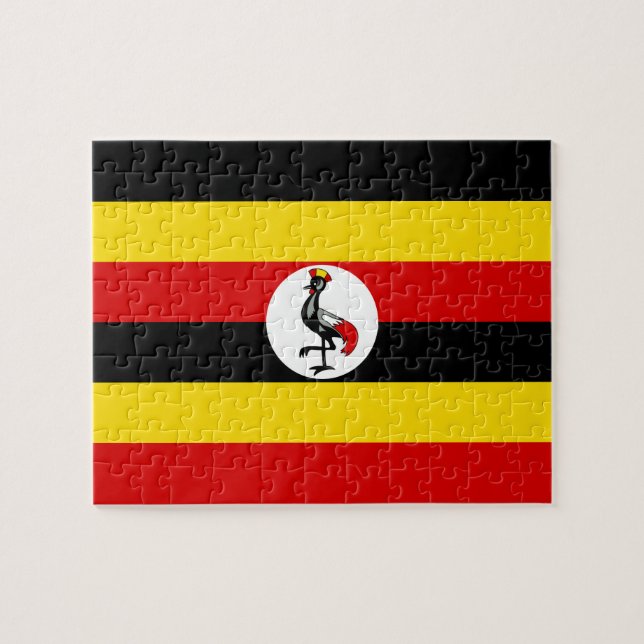 Puzzle Bandera de Uganda (Horizontal)