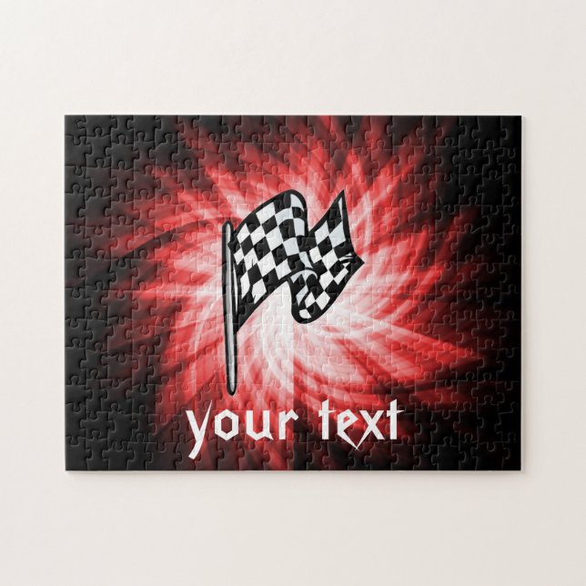 Puzzle Bandera de verificación; roja (Horizontal)