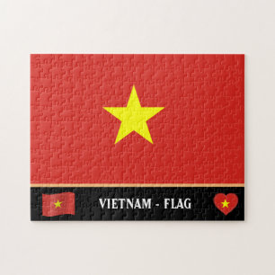 Puzzle Bandera de Vietnam y país vietnamita / Vietnam