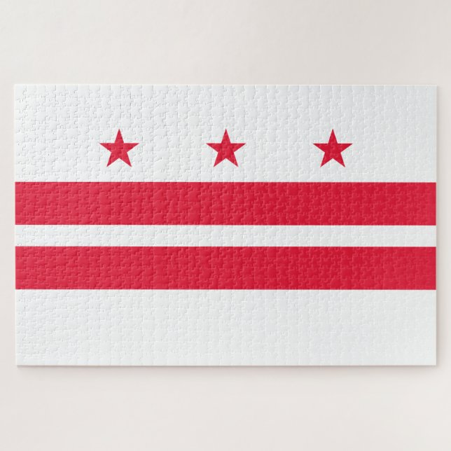 Puzzle Bandera de Washington D.C. (Distrito de Columbia) (Horizontal)