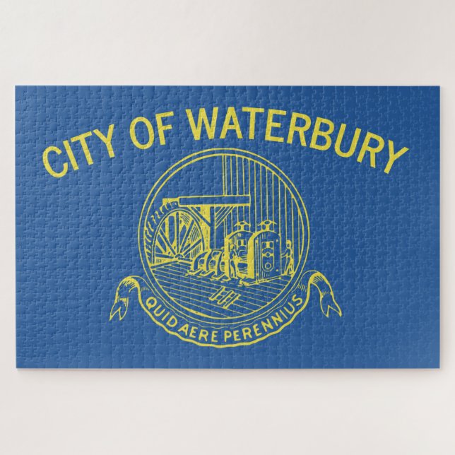 Puzzle Bandera de Waterbury (Connecticut) (Horizontal)