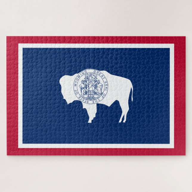 Puzzle Bandera de Wyoming (Horizontal)