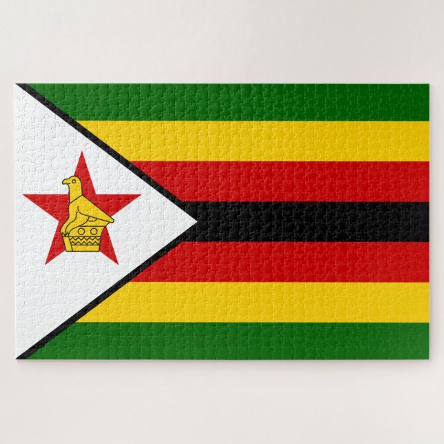 Puzzle Bandera de Zimbabue (Horizontal)