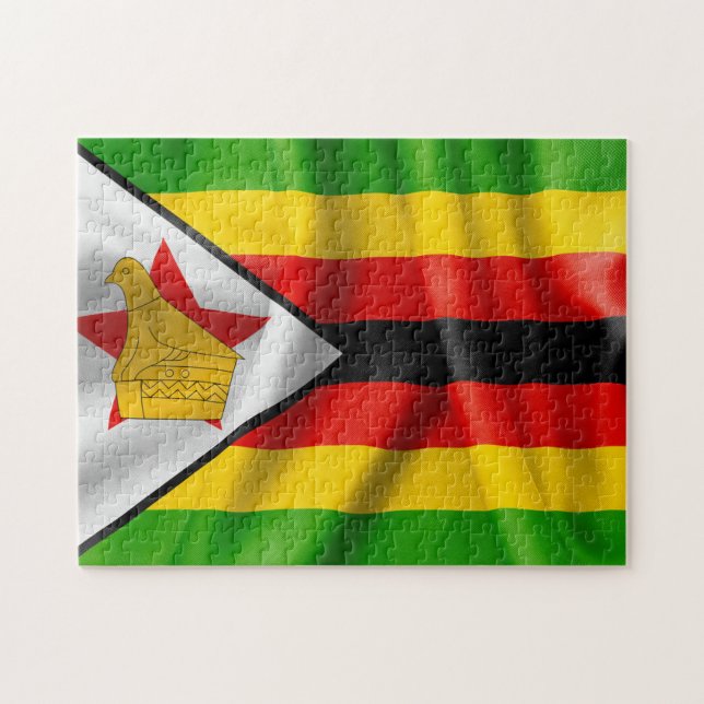 Puzzle Bandera de Zimbabue (Horizontal)