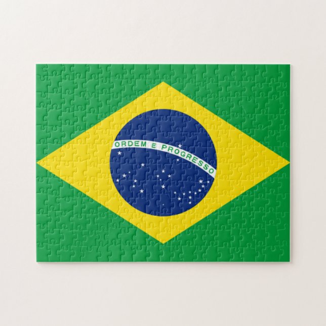 Puzzle Bandera del Brasil, brasileña (Horizontal)
