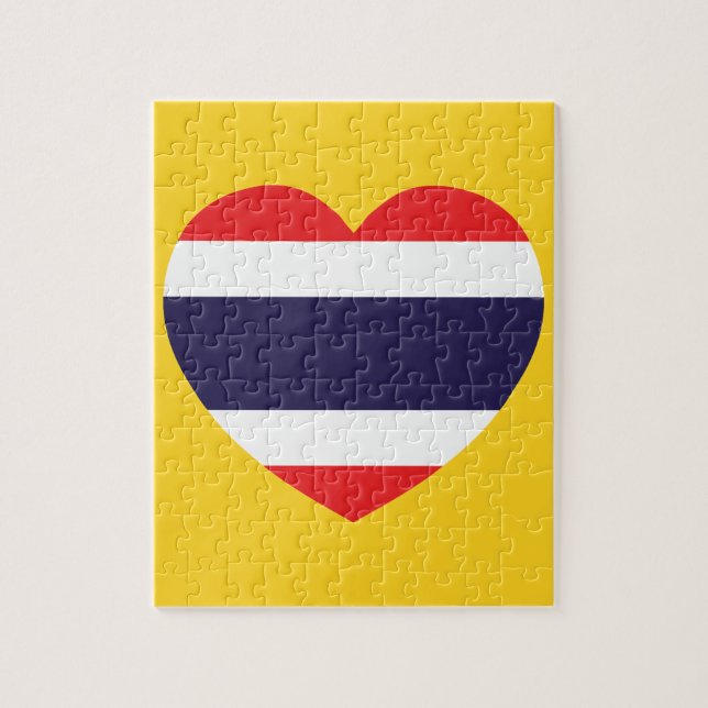 Puzzle Bandera del Corazón de Tailandia (Vertical)