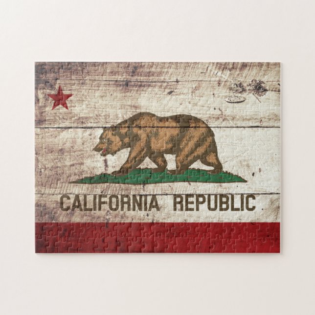 Puzzle Bandera del estado de California en grano de (Horizontal)