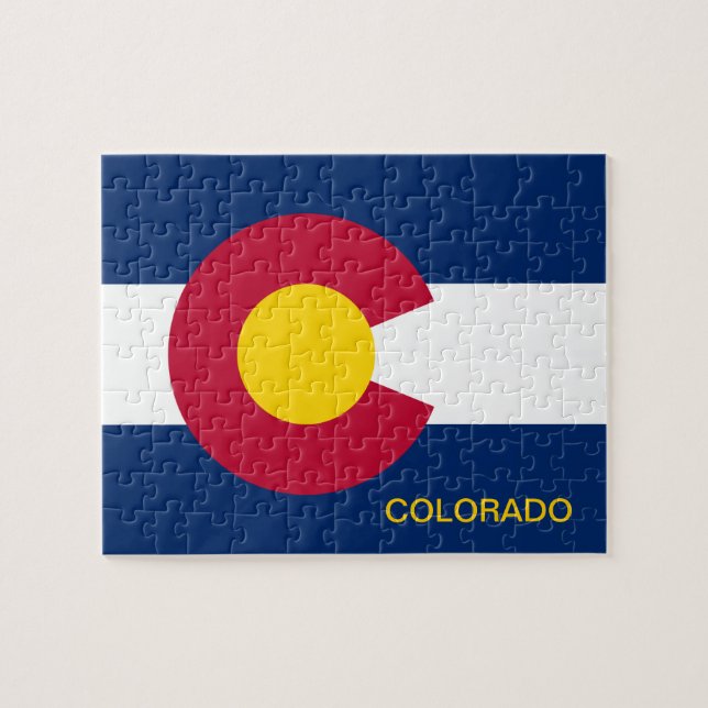 Puzzle Bandera del Estado de Colorado 8x10 (Horizontal)