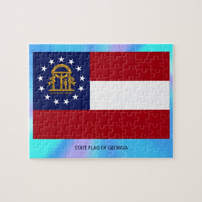Puzzle Bandera del Estado de Georgia (Horizontal)