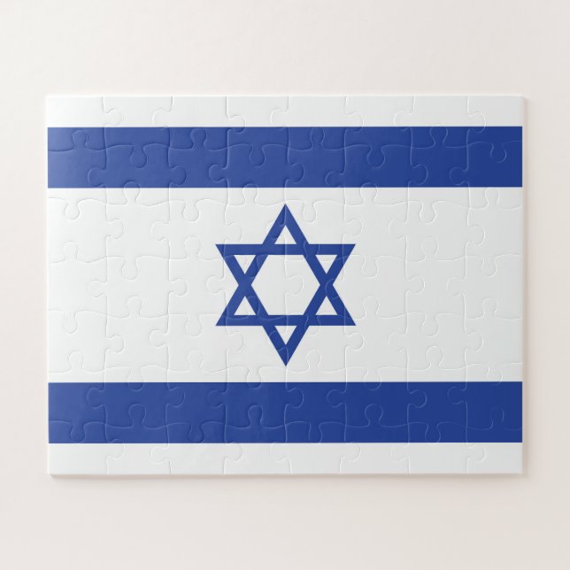 Puzzle Bandera del Estado de Israel, Estrella de David Ju (Horizontal)